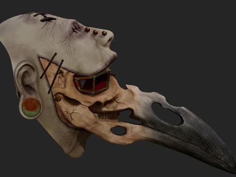 Plague doctor mask 3D Print Model