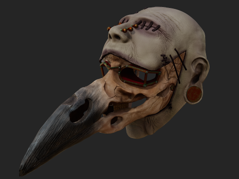Plague doctor mask Modèles 3D en vedette