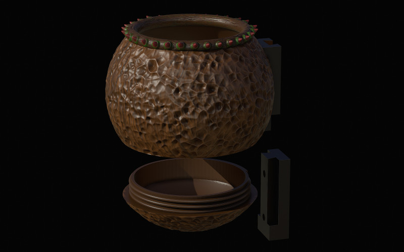 Wall Planter 3Dプリントモデル .c4d .max .obj .3ds .fbx .stl .blend
