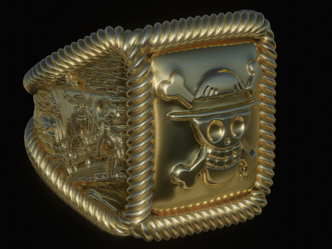 One piece ring 3D Print Model