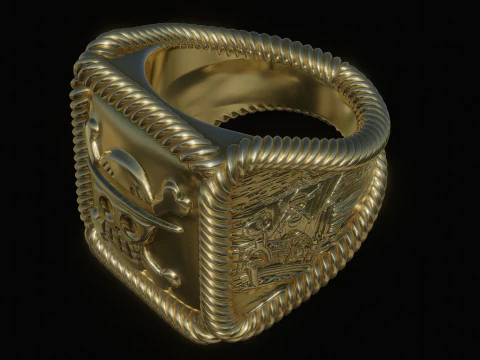 One piece ring 3D Print Model