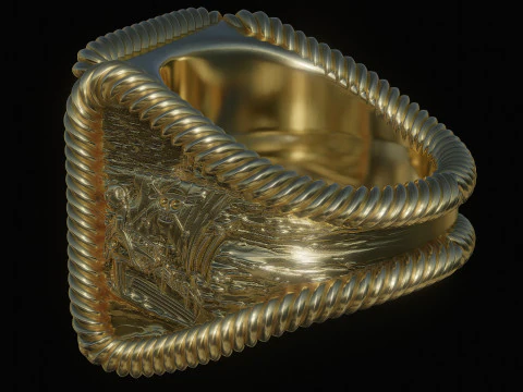 One piece ring 3D Print Model