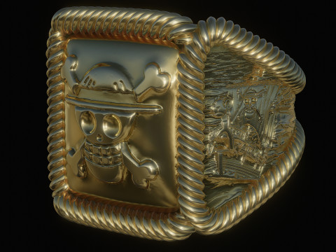 One piece ring Modelo de impresión 3D