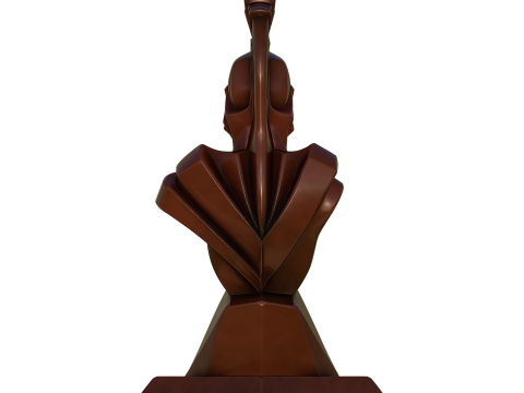 Abstract Spartan Warrior Bust 3D Print Model