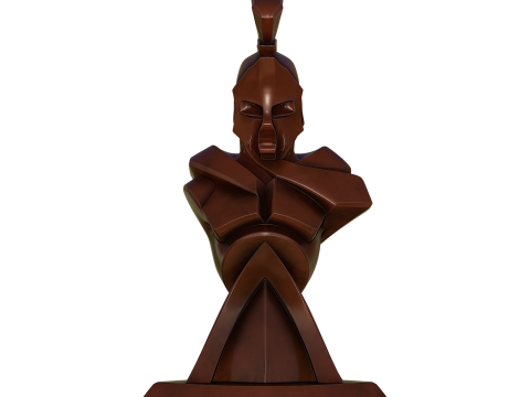 Abstract Spartan Warrior Bust 3D Print Model