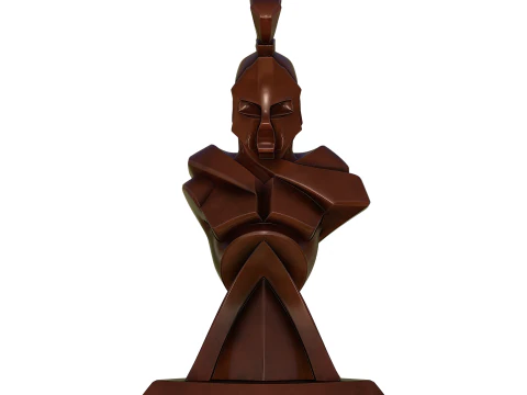 Abstract Spartan Warrior Bust 3D Print Model