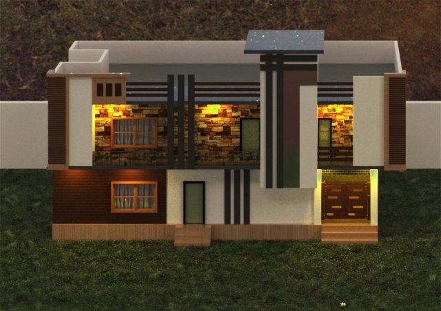 3D Front Elevation 3D Model .c4d .max .obj .3ds .fbx .stl .blend 