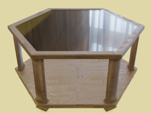 Small Hexagonal Table 3D Model