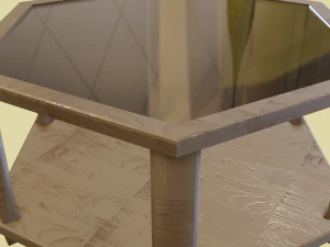 Small Hexagonal Table 3D Model