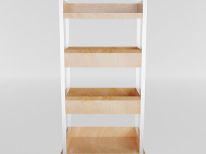 Towel Rack with four shelves 3D Model