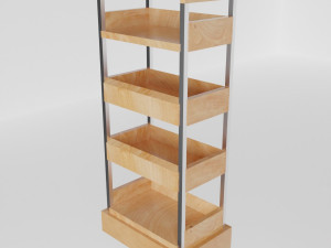 Towel Rack with four shelves 3D Модель