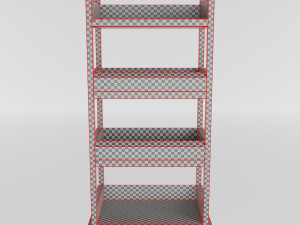 Towel Rack with four shelves 3D Модель
