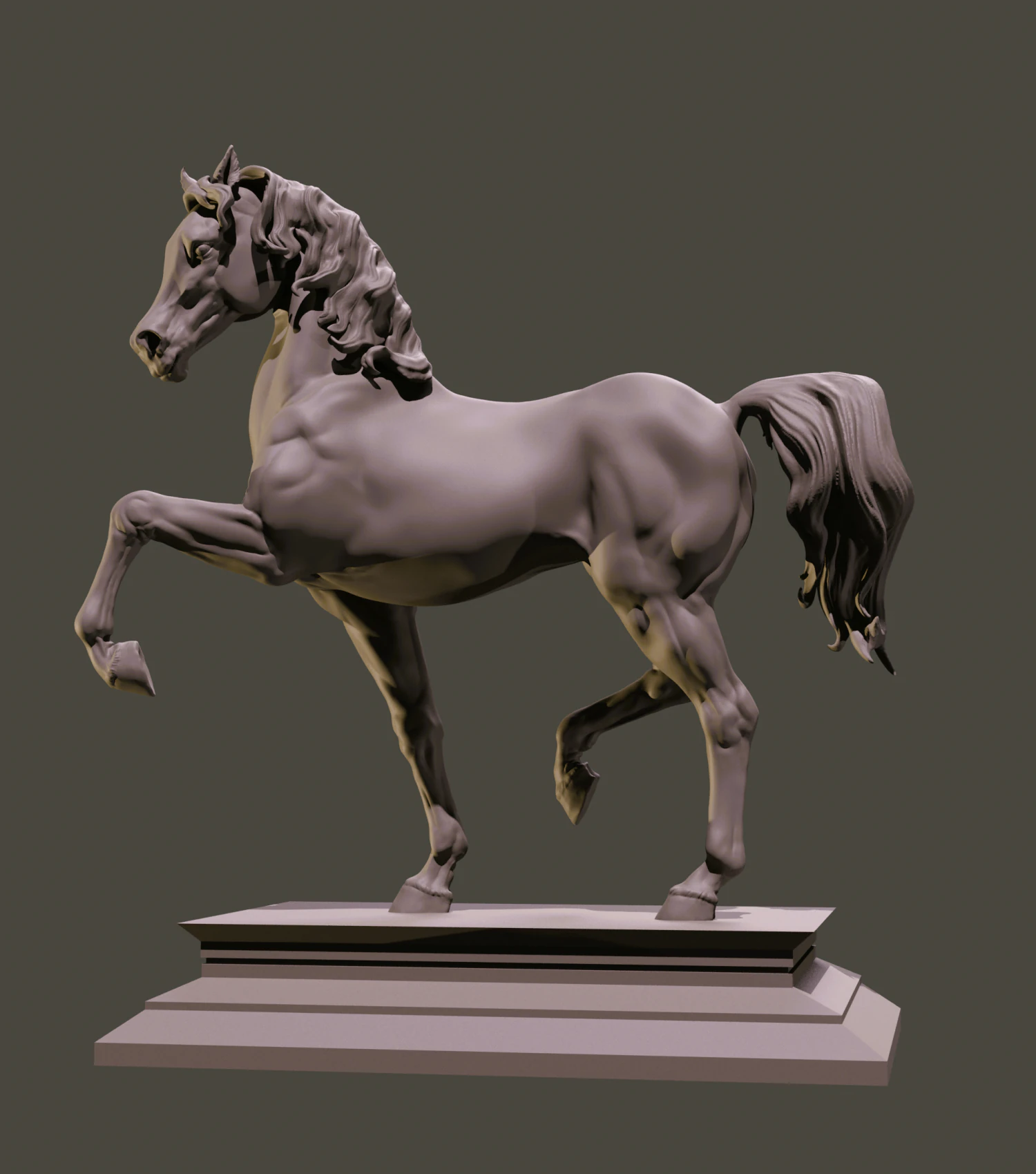 Arabian Horse 3D Print Model .c4d .max .obj .3ds .fbx .stl .blend 