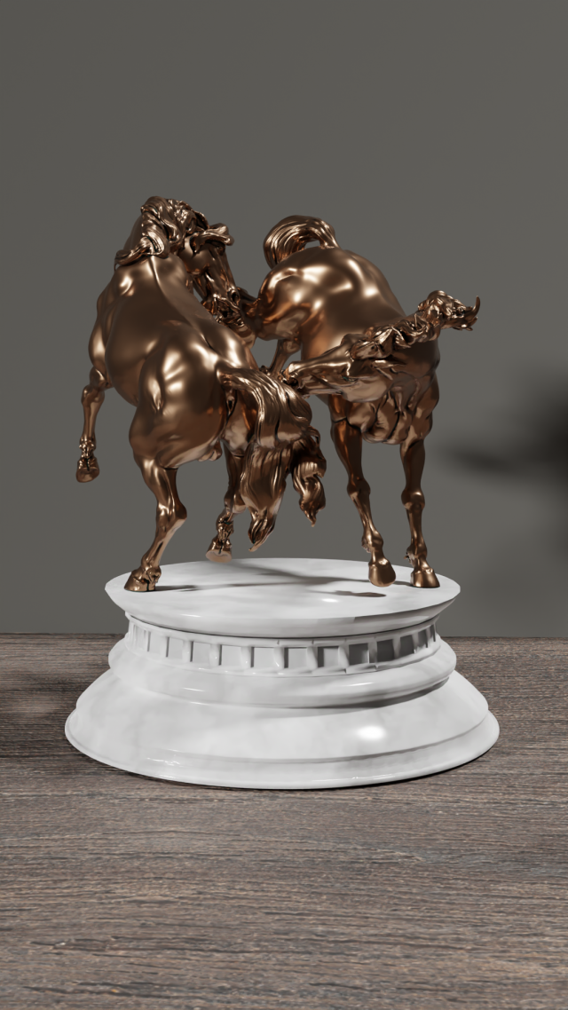 Baroque Horse 3Dプリントモデル .c4d .max .obj .3ds .fbx .stl .blend 