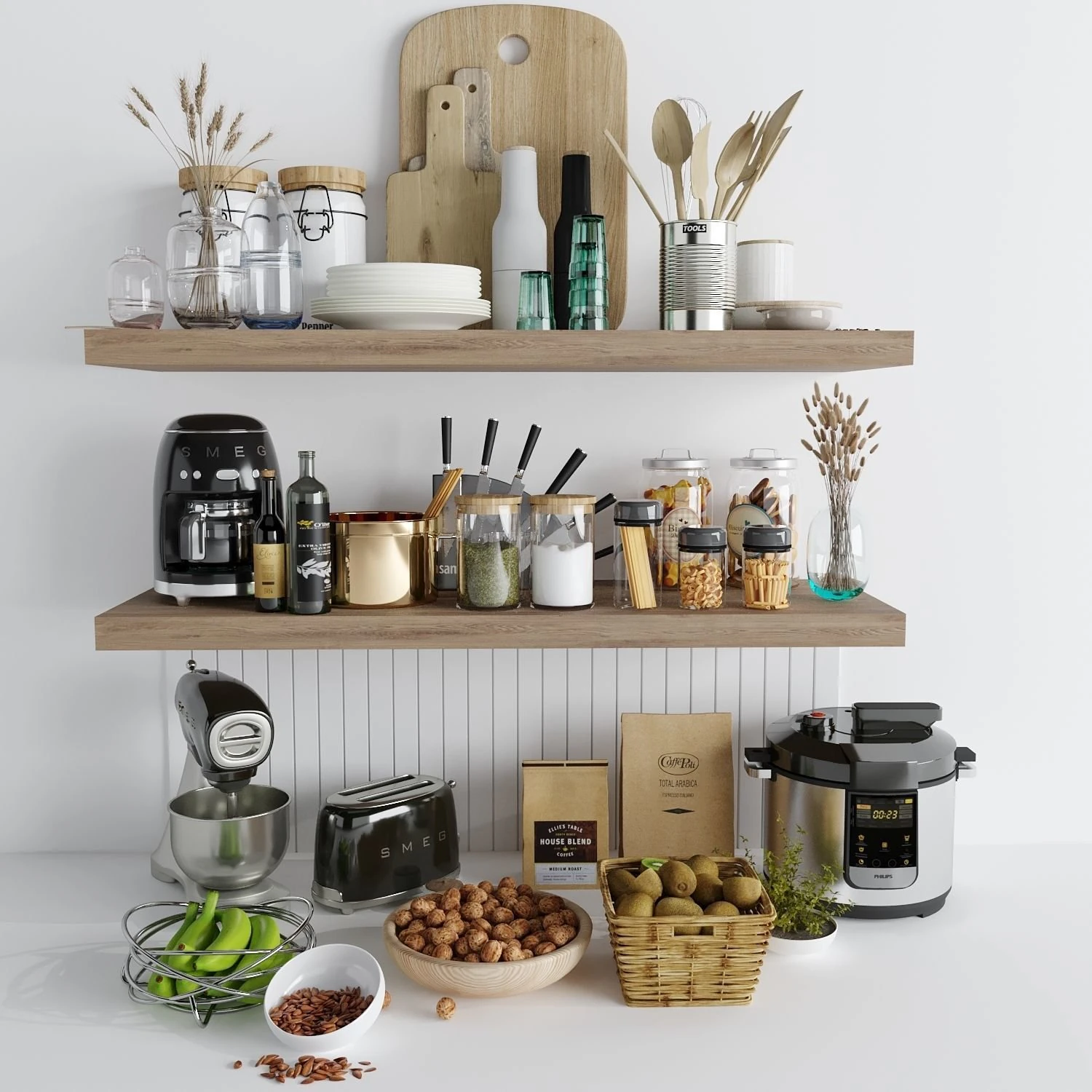 Kitchen accessories 3D Model .c4d .max .obj .3ds .fbx .stl .blend 