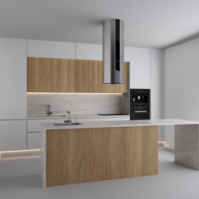 Islan Kitchen 3D 모델 .c4d .max .obj .3ds .fbx .stl .blend
