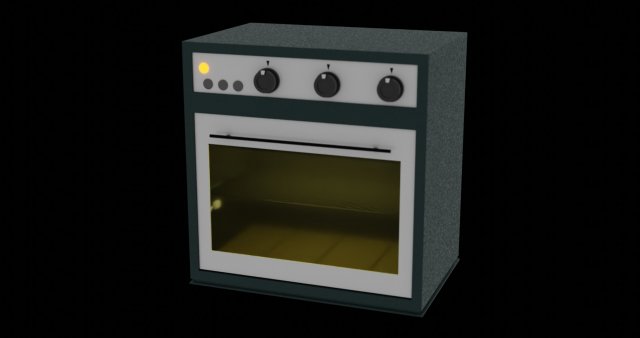 Electric oven Model 3D .c4d .max .obj .3ds .fbx .stl .blend 