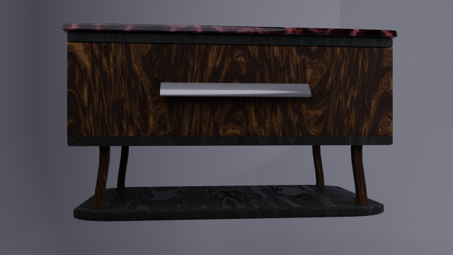 Fancy small table with drawer 3Dモデル .c4d .max .obj .3ds .fbx .stl .blend 