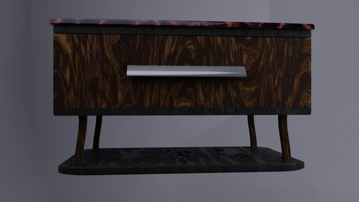 Fancy small table with drawer 3D Model .c4d .max .obj .3ds .fbx .stl .blend