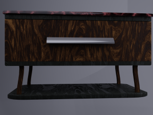 Fancy small table with drawer Model 3D