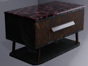 Fancy small table with drawer 3D Model