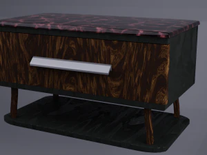 Fancy small table with drawer 3D Model