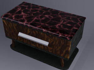 Fancy small table with drawer 3Dモデル
