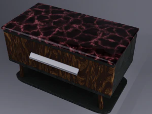 Fancy small table with drawer 3D Model