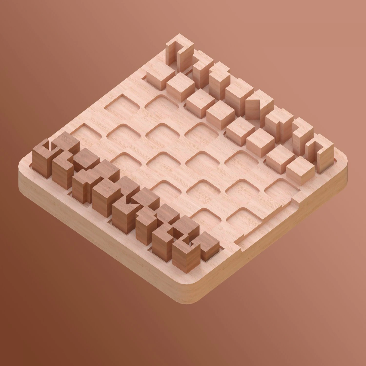 Chess Board 3D Model .c4d .max .obj .3ds .fbx .stl .blend