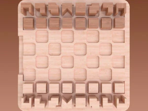 Chess Board 3D Model