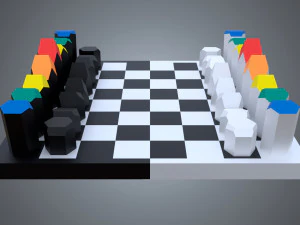 Chess Board 3D Model
