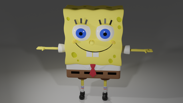 Sponge Bob 3D 模型 .c4d .max .obj .3ds .fbx .stl .blend 