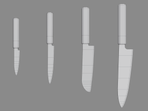 Kitchen Knives 3D Model