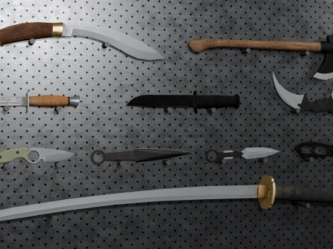 エッジ武器を詰める 3Dモデル