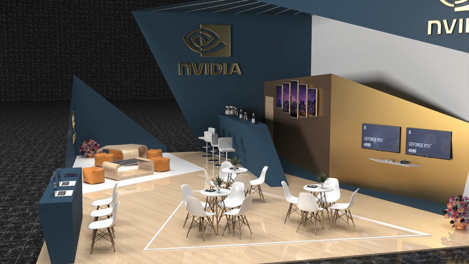 Exhibition stand 3ds max 2023 3D Model .c4d .max .obj .3ds .fbx .stl .blend 