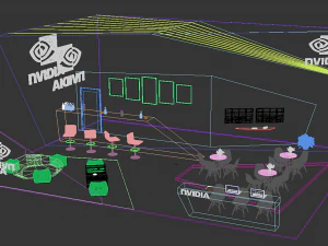 Exhibition stand 3ds max 2023 3D Model