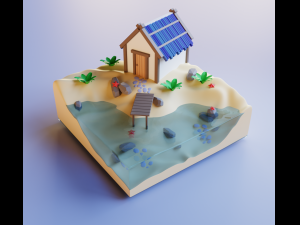 Beach landscape 3D Model