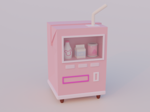 A machine in the form pink packaging 3D Model