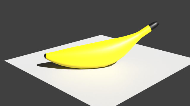 Low-Poly Banana 3D मॉडल .c4d .max .obj .3ds .fbx .stl .blend 
