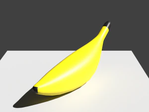 Low-Poly Banana 3D Model