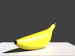 Low-Poly Banana 3D मॉडल