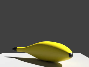 Low-Poly Banana 3D Model