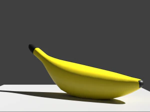 Low-Poly Banana 3D Model
