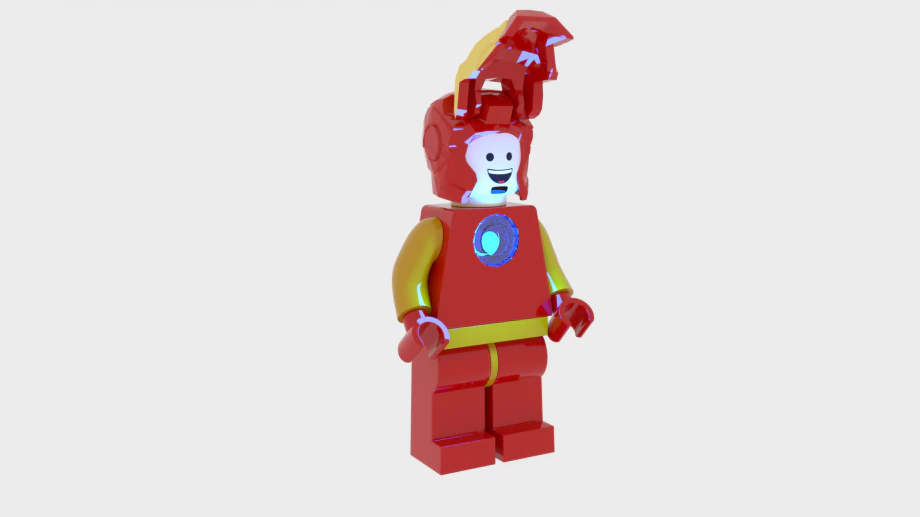Lego iron man 3D Model .c4d .max .obj .3ds .fbx .stl .blend 
