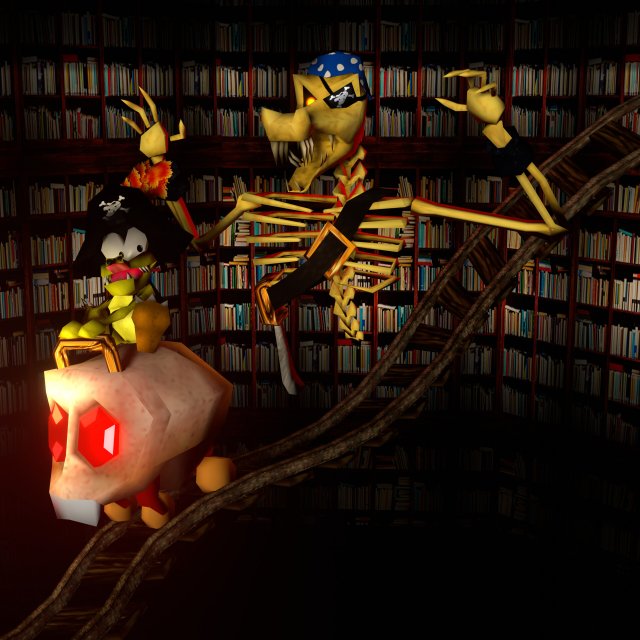 Kackle from DKC2 - N64 version Low-poly 3D Модель .c4d .max .obj .3ds .fbx .stl .blend 