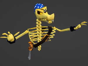 Kackle from DKC2 - N64 version Low-poly 3D Модель