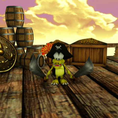 Kutlass from DKC2 - N64 version Modello 3D .c4d .max .obj .3ds .fbx .stl .blend 