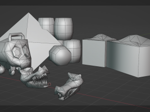 KrockHeads and more itens from DKC2 - N64 version Low-poly Modelo 3D