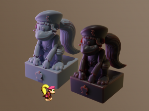 Chess Pack Dixie Kong DKC3 Rareware era Modello di stampa 3D