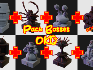 Chess Pack Master Donkey Kong Country 3 BOSS and BUDDIES 3D print model 3Dプリントモデル